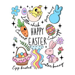 Happy Easter Little Chick Svg Digital Download