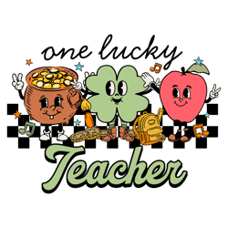 One Lucky Teacher Shamrock Patricks Day Svg Digital Download