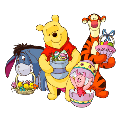 Winnie The Pooh Easter Day Png Sublimation