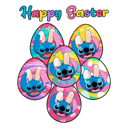 Disney Stitch Happy Easter Eggs Png Sublimation