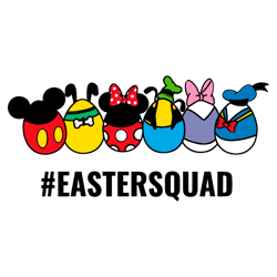 Funny Disney Characters Easter Squad Svg Digital Download