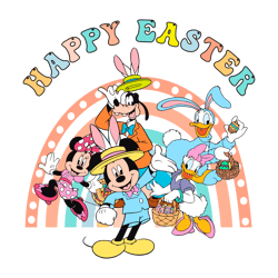 Happy Easter Disney Characters Svg Digital Download