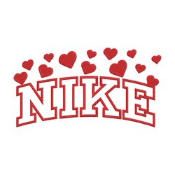 Heart X Nike Embroidery Design
