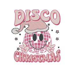 Christmas Pink Disco Embroidery Design File