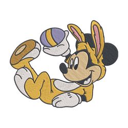Bunny Mickey Easter Embroidery Design