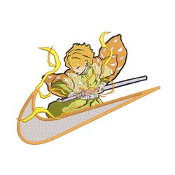 Swoosh Zenitsu Agatsuma Sword Embroidery