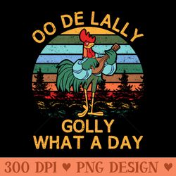 alan-a-dale rooster oo de lally golly what a day vintage - download png graphics