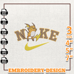 Anime Custom Embroidered Design, Nike Embroidery Design
