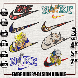 Bundle Anime Embroidery Design, Anime Embroidery Design Bundle