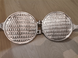Vintage Aluminum 3D Cookies Form for Baking, Iron Press Waffle Biscuits and Cookies, Kitchen Assistant Decor USSR