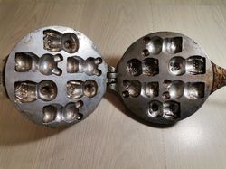 Rare Aluminum Olympic Bears Teddy Barney, 3D Cookies Press Form for Baking, Biscuits Iron Nuts Mold Oreschki USSR 4