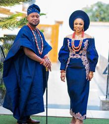 African couples clothing, couple's attire, different sizes and colors, all Events, handmade wears, native wears, wedd