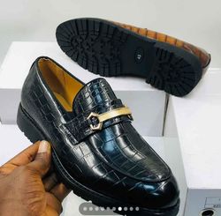 Men's Black shoe, High quality Groom Shoe, Hand-made African Men's Shoe, Senator's Shoe, Black shoe for any event
