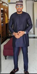 African groom's outfit, Unique wedding outfits for African men, Modern African men's outfit,