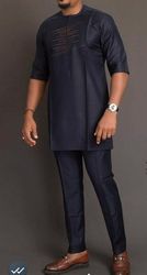 Classic Elegance and Sophistication in African Men's Senator Outfit, Bold men outfit,