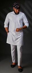 Modern Twist and Elegance in African Men's Senator Style for Contemporary Appeal, White senators wear for classic men