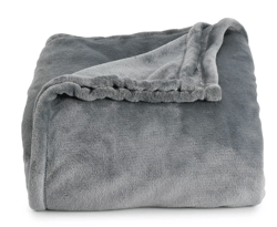 SuperSoft Plush Blanket ,Color: Dark Gray