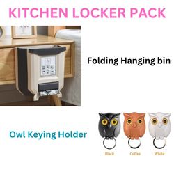 Kitchen Folding Hanging bin & Owl Keying Holder(US Customers)