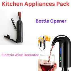 Wine Aerator Electric Wine Decanter & Magnetic Bottle Opener Stick Pack(US Customers)