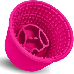 White Simple Minimalistic Dog Bowl Slow Feeding Bowl Slow Water Feeder Dog Bowl With Suction Cup(US Customers)