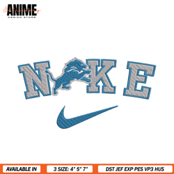 Detroit Lions Nike Embroidery Files