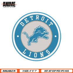 NFL Detroit Lions logo embroidery design, NFL Machine Embroidery, Detroit Lions