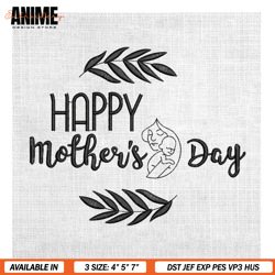 Happy Mother Day Mom Life Branch Embroidery , Digital Embroidery, Embroidery Files, Embroidery Design