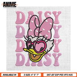 Daisy Duck Face Heart Sunglasses Embroidery