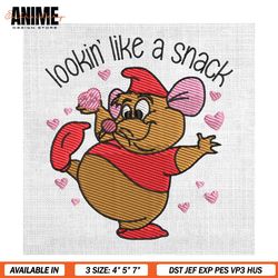 Looking Like A Snack Gus Gus Valentine Embroidery