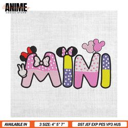 Mini Minnie Mouse Mother Day Embroidery