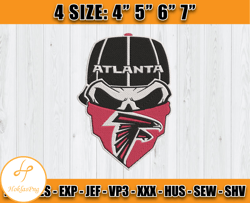 Atlanta Falcons Embroidery, NFL Falcons Embroidery, NFL Machine Embroidery Digital, 4 sizes Machine Emb Files -01-Hoklas