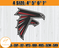 Atlanta Falcons Embroidery, NFL Falcons Embroidery, NFL Machine Embroidery Digital, 4 sizes Machine Emb Files-22-Hoklas