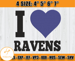 Ravens Embroidery, NFL Ravens Embroidery, NFL Machine Embroidery Digital, 4 sizes Machine Emb Files - 03-Hoklas