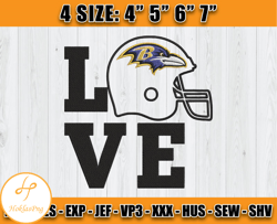 Ravens Embroidery, NFL Ravens Embroidery, NFL Machine Embroidery Digital, 4 sizes Machine Emb Files - 09-Hoklas
