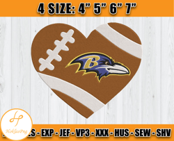 Ravens Embroidery, NFL Ravens Embroidery, NFL Machine Embroidery Digital, 4 sizes Machine Emb Files -12-Hoklas