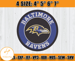 Ravens Embroidery, NFL Ravens Embroidery, NFL Machine Embroidery Digital, 4 sizes Machine Emb Files -25-Hoklas