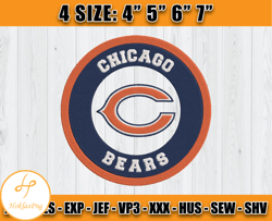 Chicago Bears Embroidery, Snoopy Embroidery, NFL Machine Embroidery Digital, 4 sizes Machine Emb Files -13 Hoklas