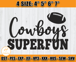 Cowboys Super Fun Embroidery Design, Dallas Cowboys Embroidery, NFL Embroidery