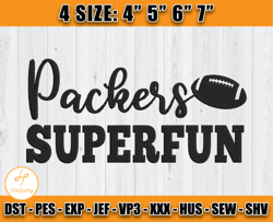 Packers Superfun Embroidery Design, Green Bay Packer Embroidery, NFL Embroidery Patterns, Sport Embroidery