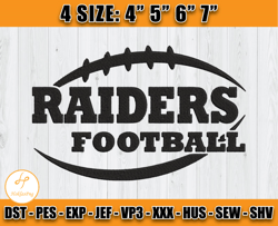 Raiders Ball Embroidery, Raiders Football Embroidery, Raiders Logo, Sport Embroidery