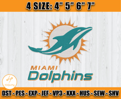 NFL Logo Embroidery Designs, Miami Dolphins Embroidery Files , NFL Miami Dolphins, Machine Embroidery Designs