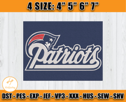 New England Patriots Embroidery Design, Brand Embroidery, Embroidery File, NFL Sport Embroidery