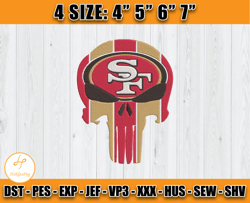 San Francisco 49ers Embroidery Machine Design, NFL Embroidery Design, Instant Download
