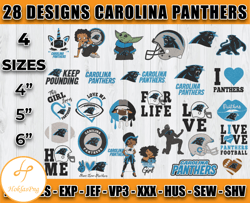 Carolina Panthers Football Logo Embroidery Bundle, Bundle NFL Logo Embroidery 05