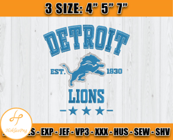 Detroit Lions Football Embroidery Design, Brand Embroidery, NFL Embroidery File, Logo Shirt 06