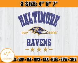 Baltimore Ravens Football Embroidery Design, Brand Embroidery, NFL Embroidery File, Logo Shirt 17