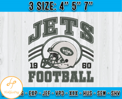 New York Jets Football Embroidery Design, Brand Embroidery, NFL Embroidery File, Logo Shirt 94