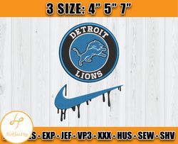 Detroit Lions Nike Embroidery Design, Brand Embroidery, NFL Embroidery File, Logo Shirt 112