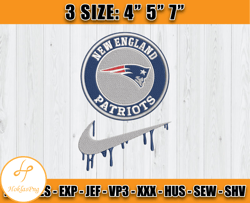 New England Patriots Nike Embroidery Design, Brand Embroidery, NFL Embroidery File, Logo Shirt 128