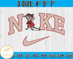 Roquefort the Mouse Embroidery, Nike Disney Embroidery, Embroidery Pattern